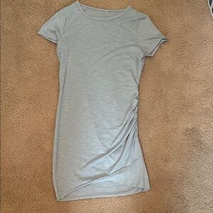 Light blue Ruched T-Shirt Dress